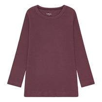 BIRKHOLM Rib Bluse Bordeaux Lilla